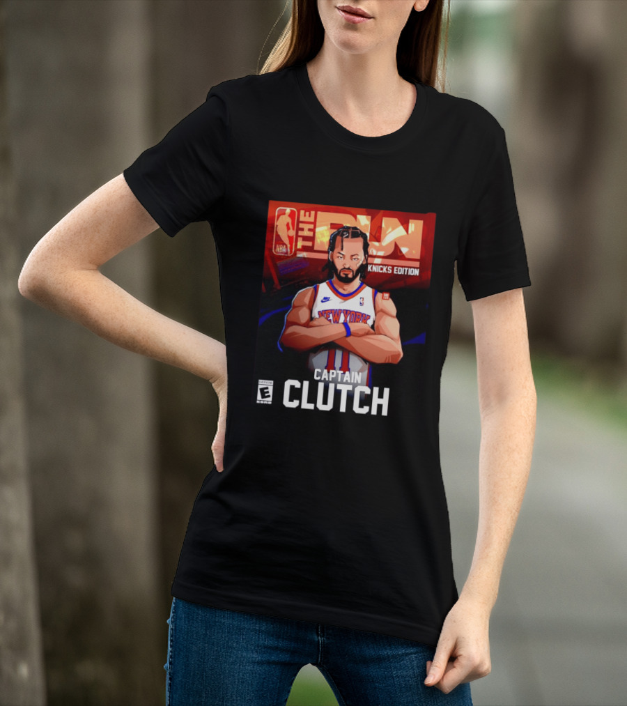Jalen Brunson New York Knicks Edition The Run Captain Clutch NBA T-Shirt