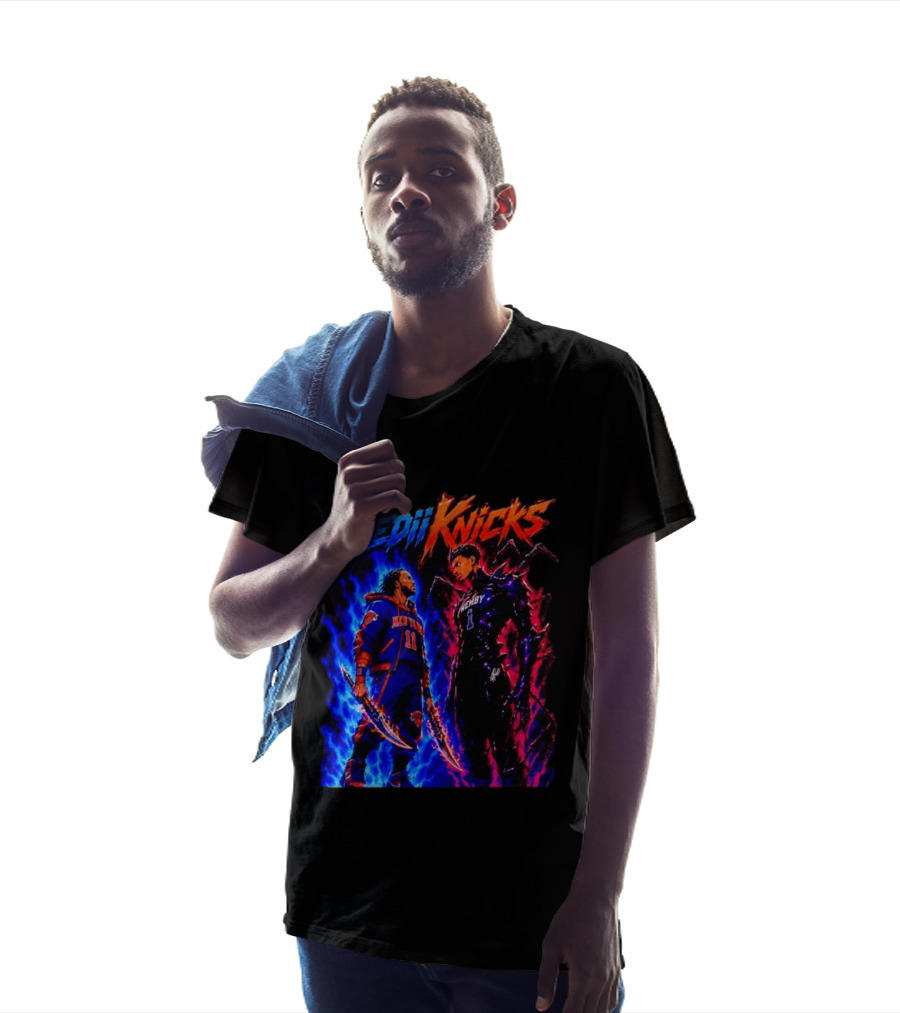 Jedi Knicks Jalen Brunson New York Knicks Vs Victor Wembanyama San Antonio Spurs Showdown T-Shirt