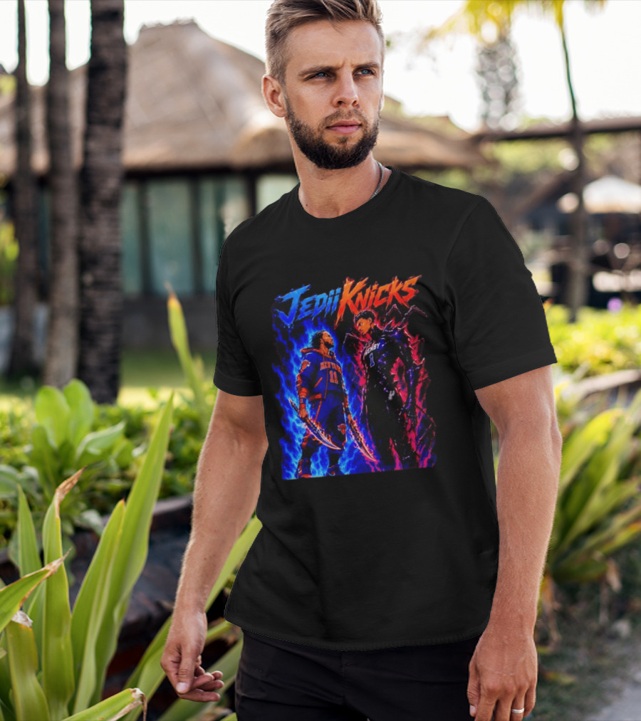 Jedi Knicks Jalen Brunson New York Knicks Vs Victor Wembanyama San Antonio Spurs Showdown T-Shirt