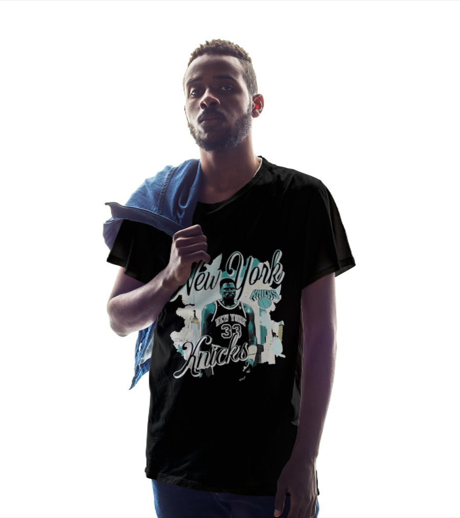 New York Knicks Patrick Ewing Skyline NBA T-Shirt