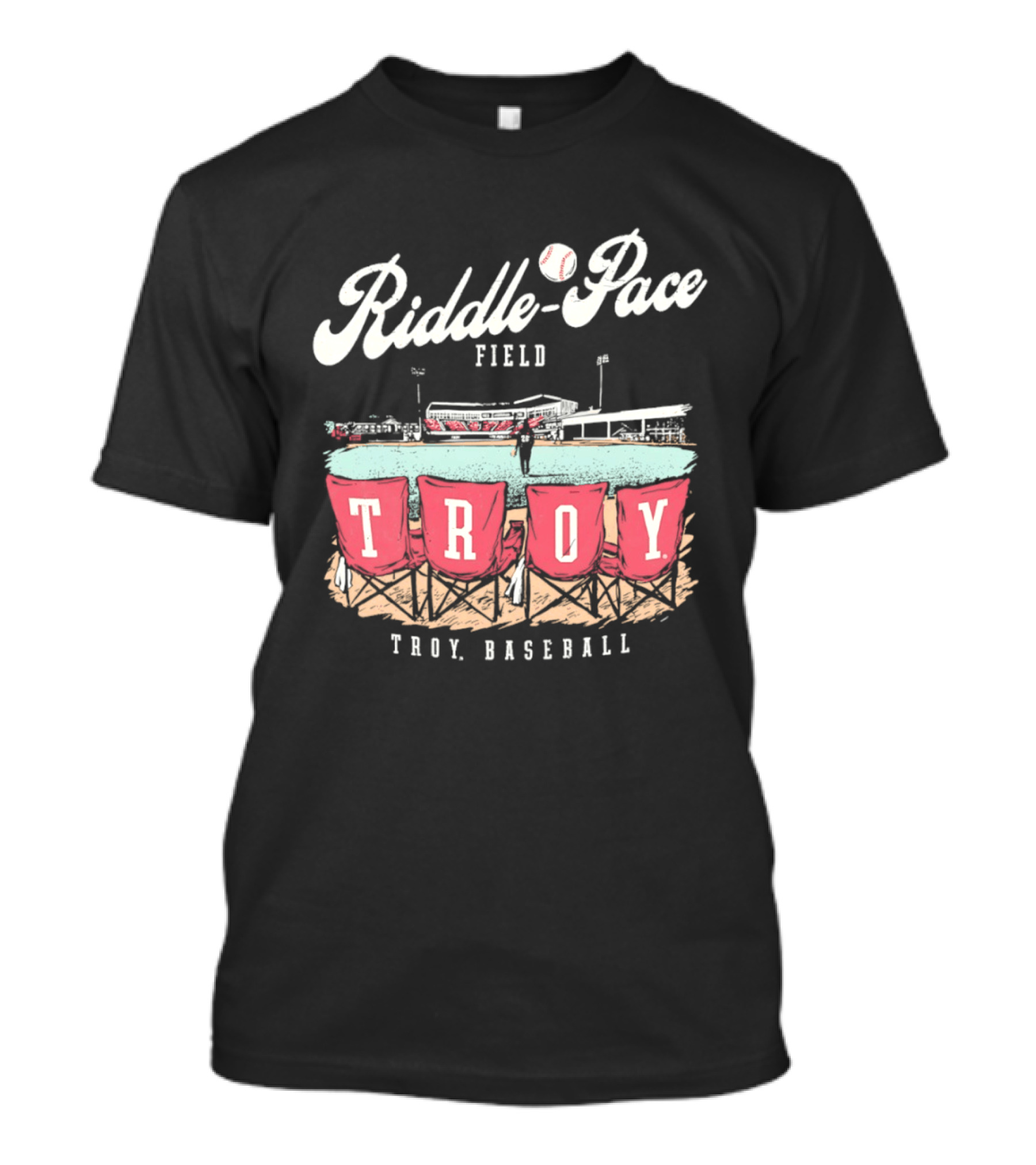 Riddle Pace Field Troy Baseball Troy University Team T-Shirt