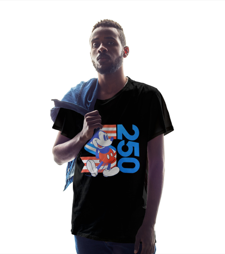 Mickey Mouse Disney 250 Celebration American Flag T-Shirt