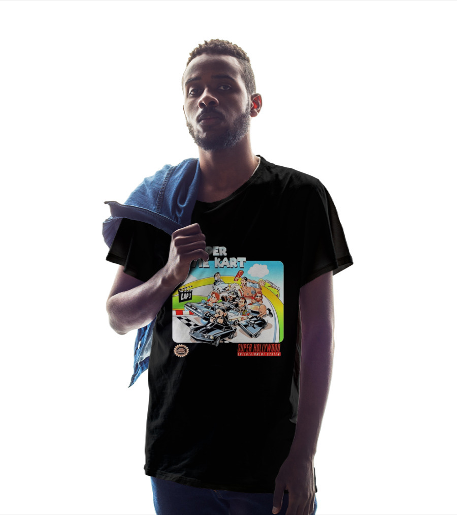 Super Movie Kart Super Hollywood Entertainment System John Wick Back To The Future Ghostbusters Mad Max Rocky T-Shirt