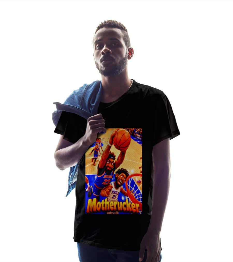 Motherucker New York 23 Vs Philly 21 Basketball Caricature T-Shirt