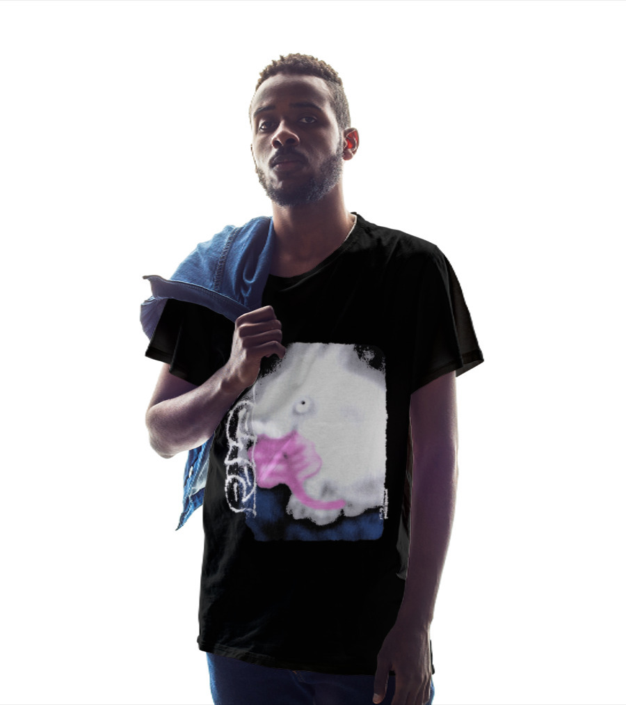 Flatspot Polar Rabbit With Pink Ribbon T-Shirt
