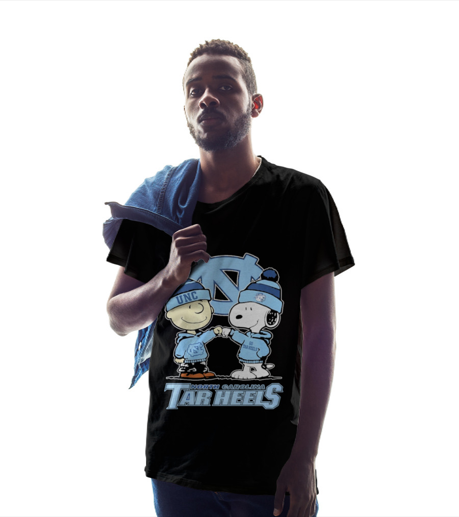 UNC Tar Heels Peanuts Characters Fit Bump North Carolina 2026 T-Shirt