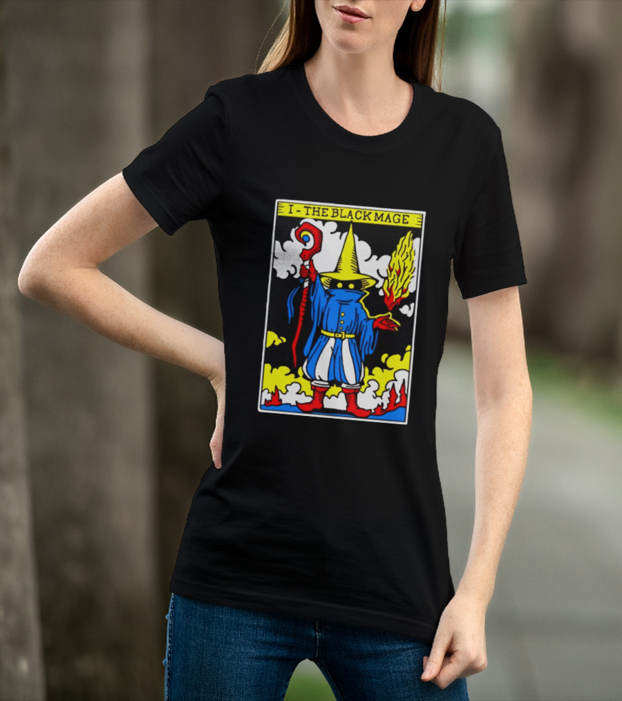I The Black Mage Tarot Card Retro Fantasy T-Shirt