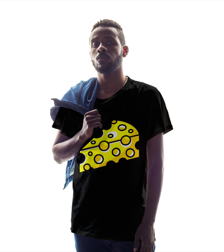 Swiss Cheese Hole Yellow Food Slice Dairy Snack Culinary T-Shirt