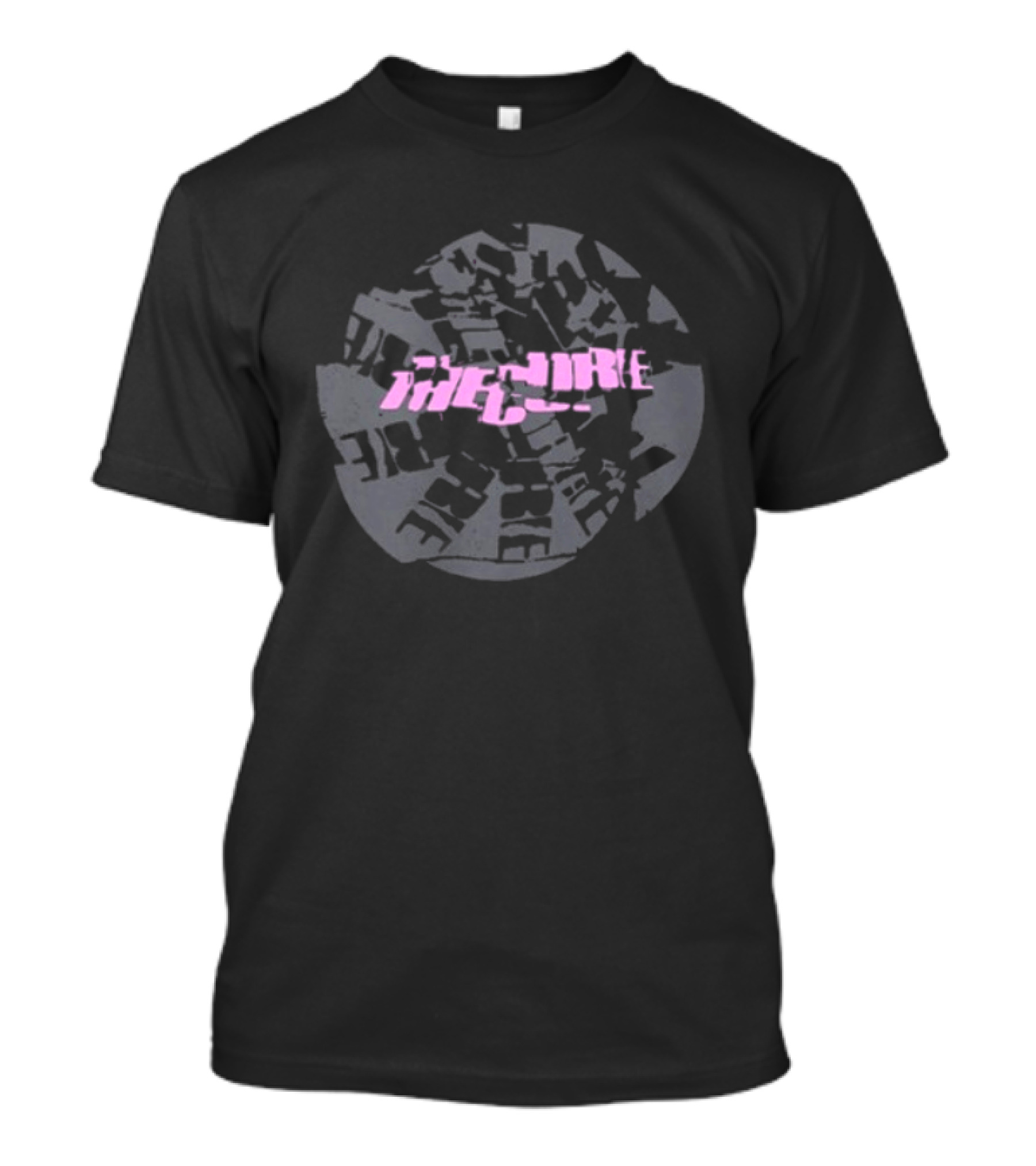 The Cure Festival Summer Dateback World Map Pink T-Shirt