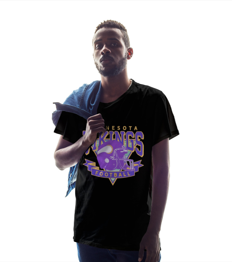Minnesota Vikings Helmet Football T-Shirt