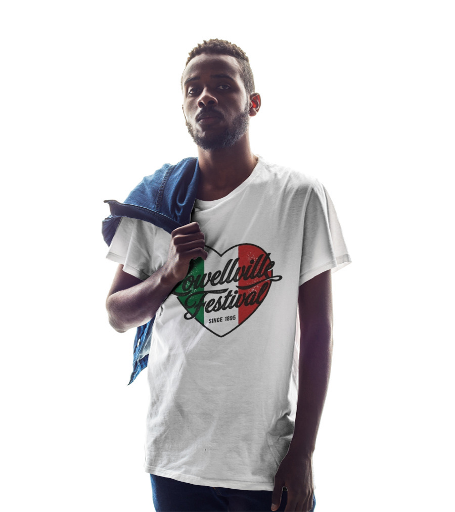 Lowellville Festival Heart Italian Colors Since 1895 T-Shirt