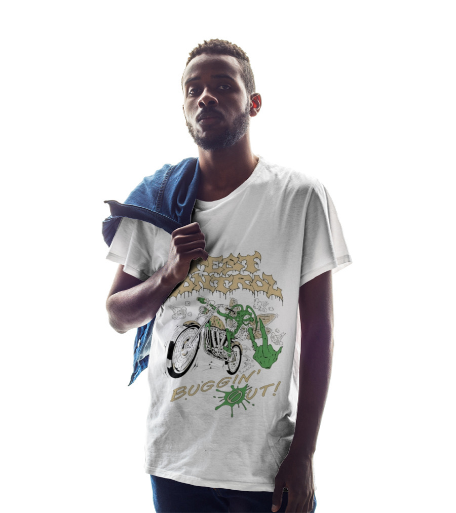 Pest Control Buggin' Out Insect Motorcycle Rider T-Shirt