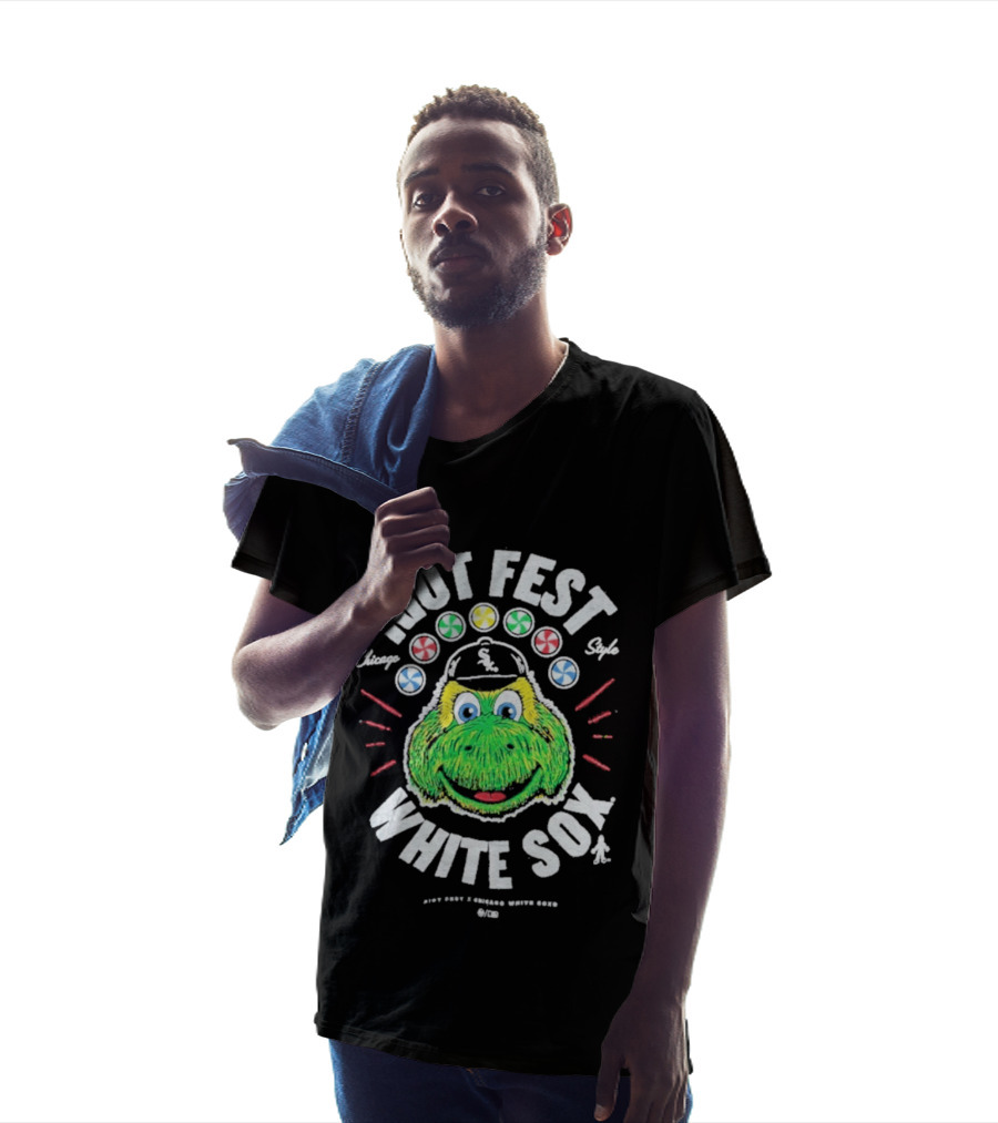Riot Fest Chicago Style White Sox Collab With Green Mascot And Candy Circles T-Shirt
