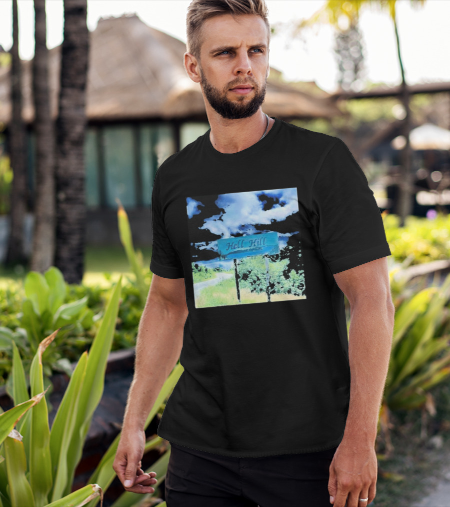 Elita Harkov Hell Hill Scenic Road Sign T-Shirt