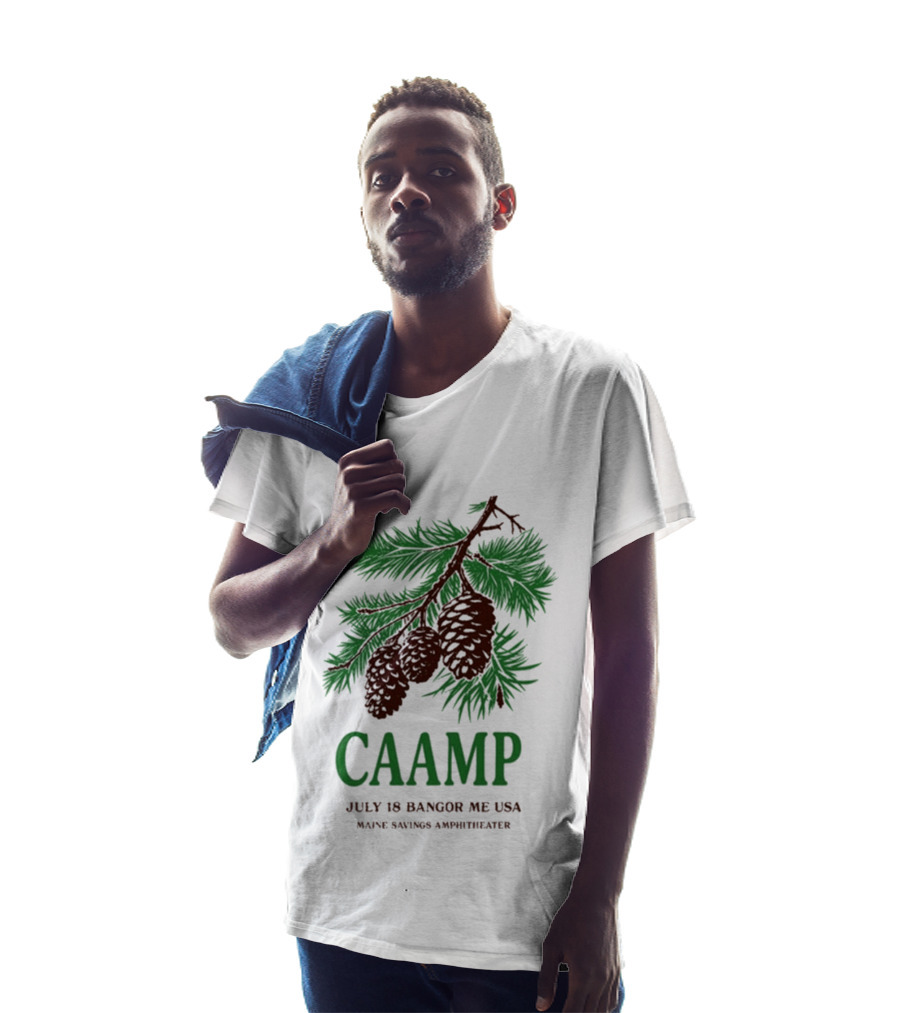 Caamp July 18 Bangor Maine USA Maine Savings Ampitheater Pinecones T-Shirt