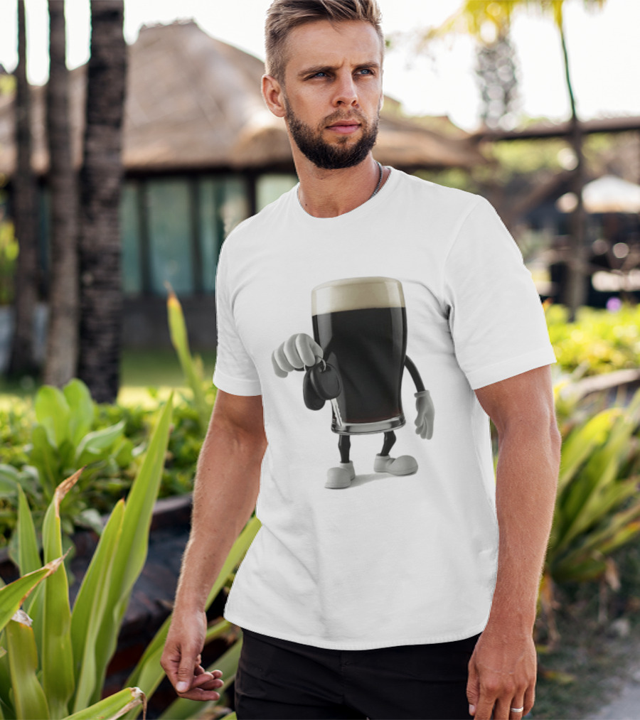Guinness Beer Pint Holding Car Keys T-Shirt