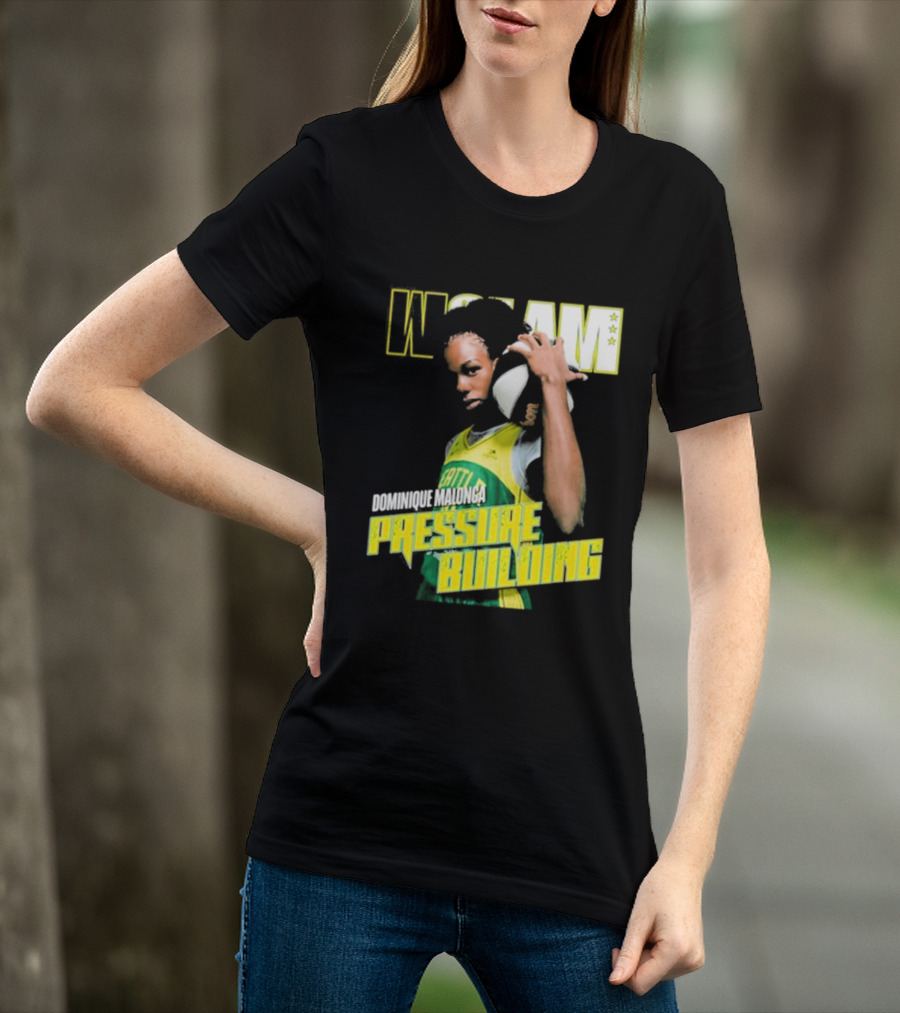 WSLAM Dominique Malonga Pressure Building Seattle Storm T-Shirt