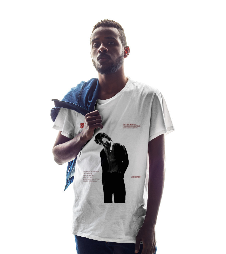 Sombr The Late Nights And Young Romance Tour Dates 2025 North America And Europe T-Shirt