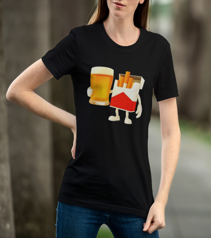 Beer And Marlboro Cigarettes Friendship Meme T-Shirt