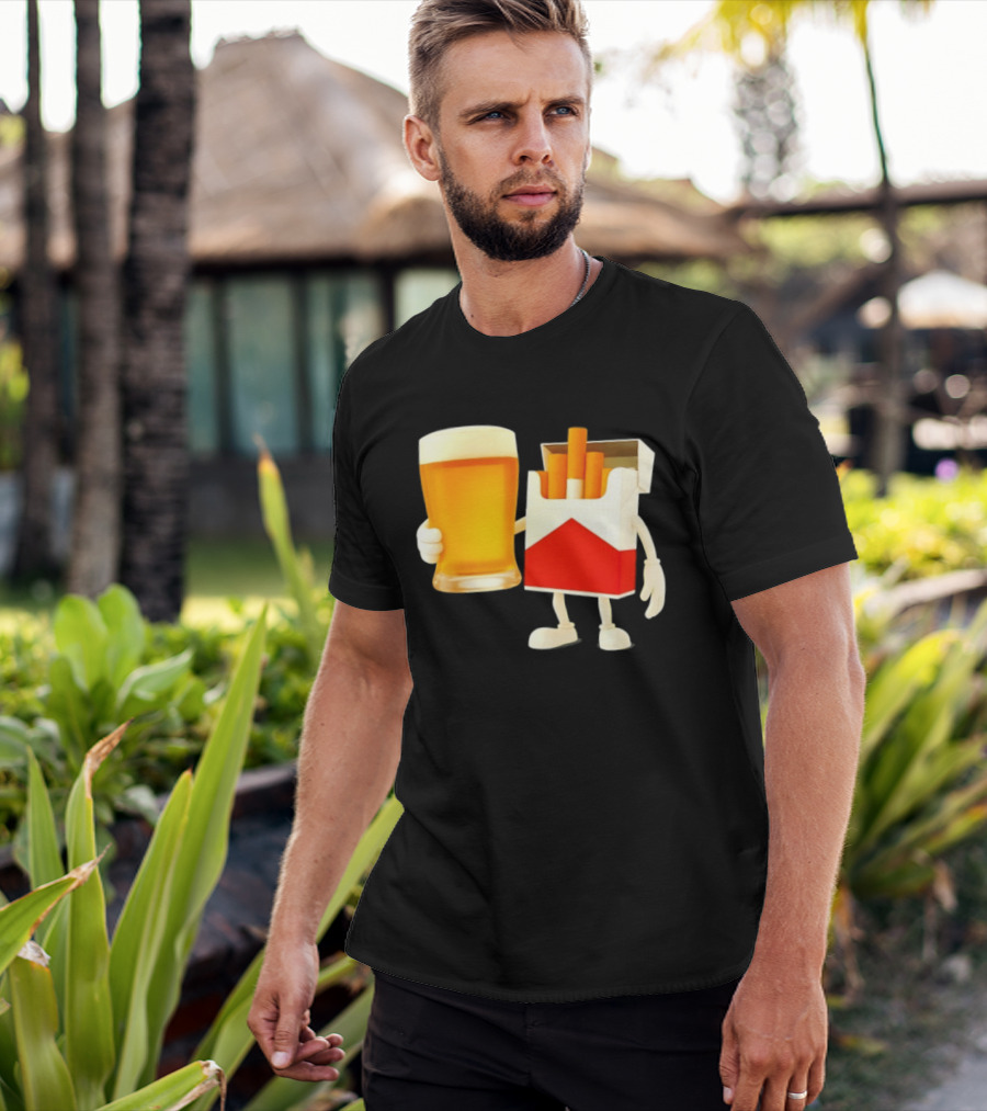 Beer And Marlboro Cigarettes Friendship Meme T-Shirt