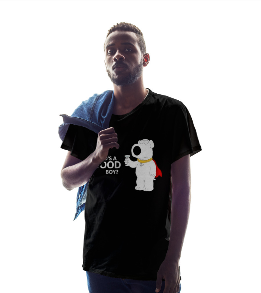 Brian Griffin Who's A Good Boy Family Guy Red Cape Martini T-Shirt