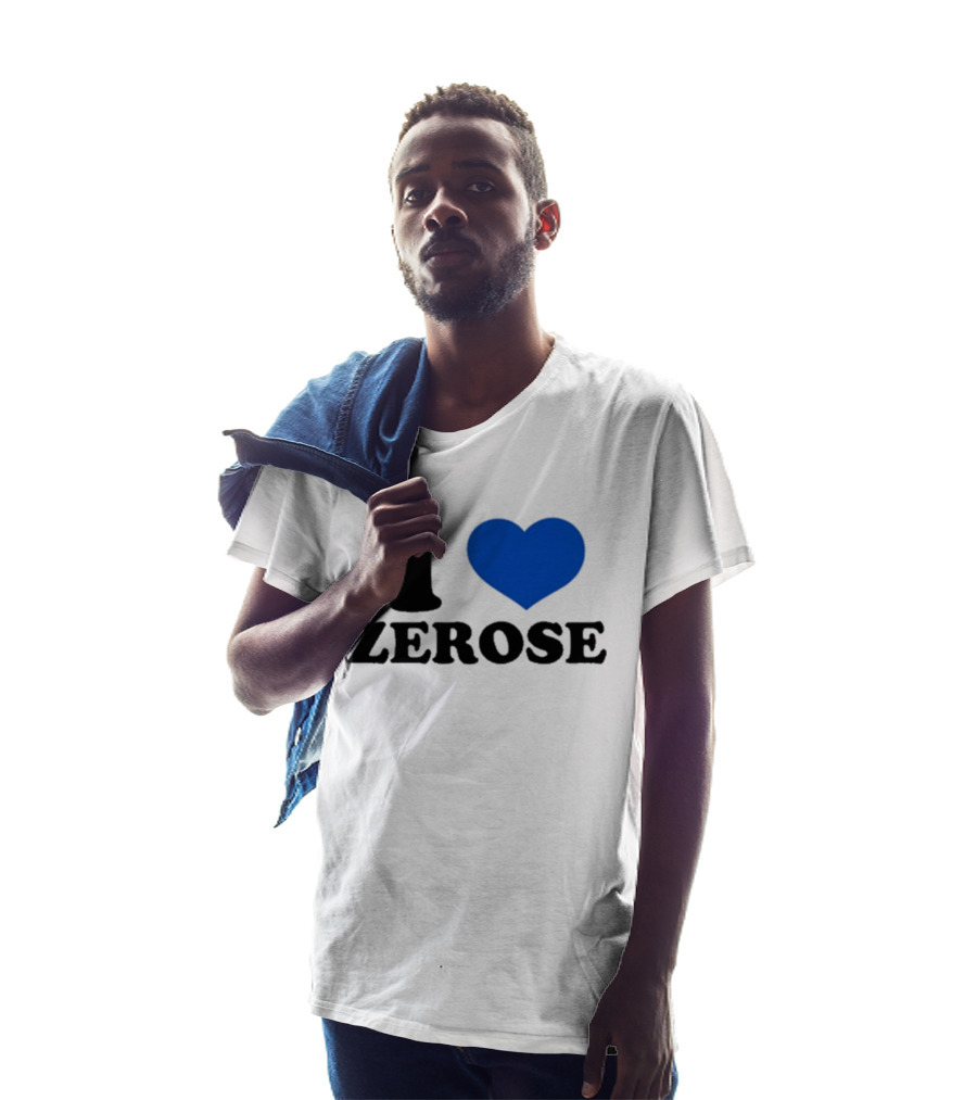 I Love Zerose Heart Blue T-Shirt
