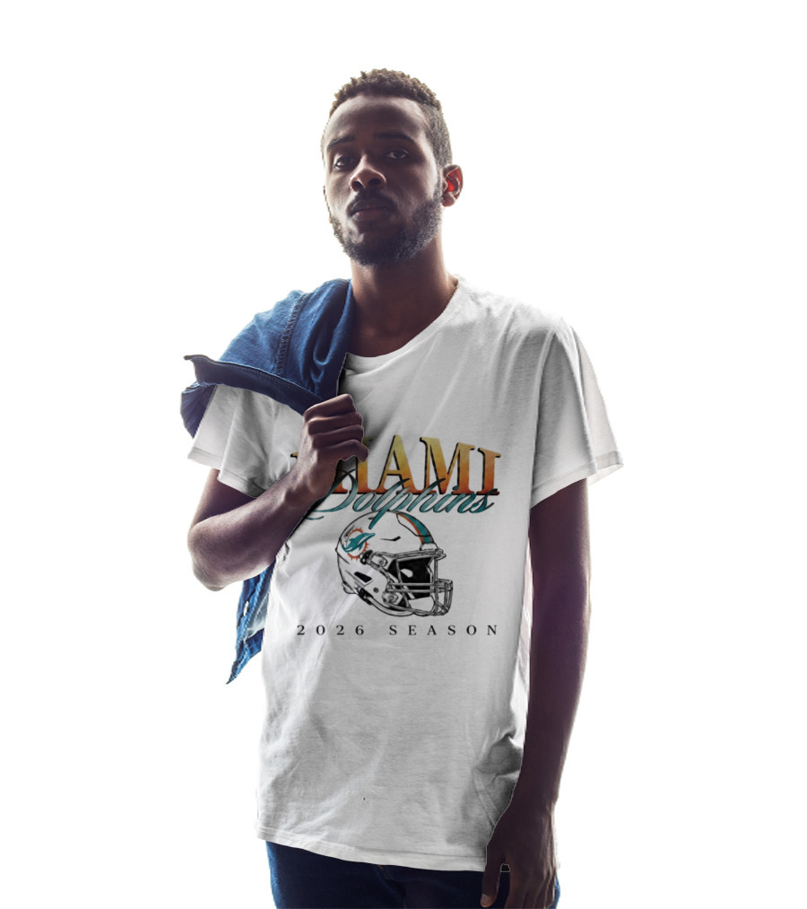 Miami Dolphins 2026 Season Helmet T-Shirt