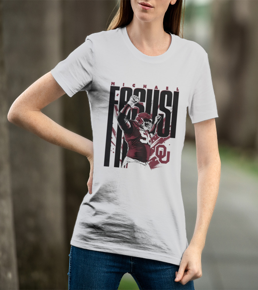 Michael Fasusi Oklahoma Sooners Football NCAA Player OU T-Shirt