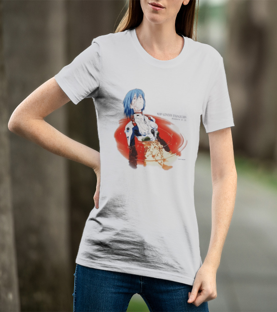 Rei Ayanami Neon Genesis Evangelion Genesis 0 12 Plugsuit Floating Red Liquid Scene T-Shirt