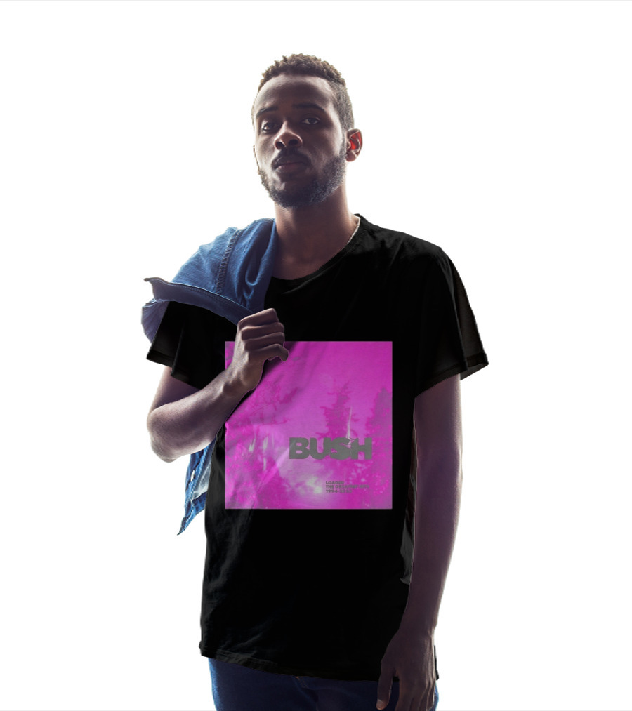 Bush Loaded The Greatest Hits 1994 2023 Pink Album Cover T-Shirt