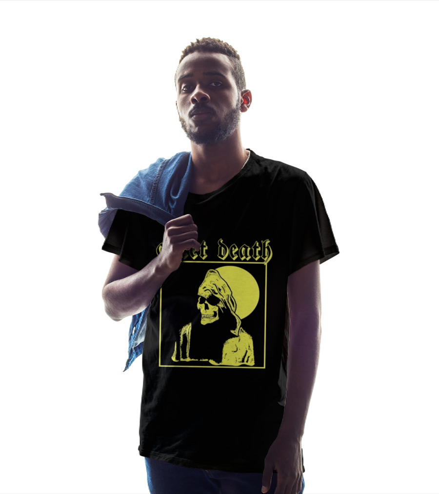 Greet Death Grim Reaper Band Alternative Rock Skeleton Halo T-Shirt