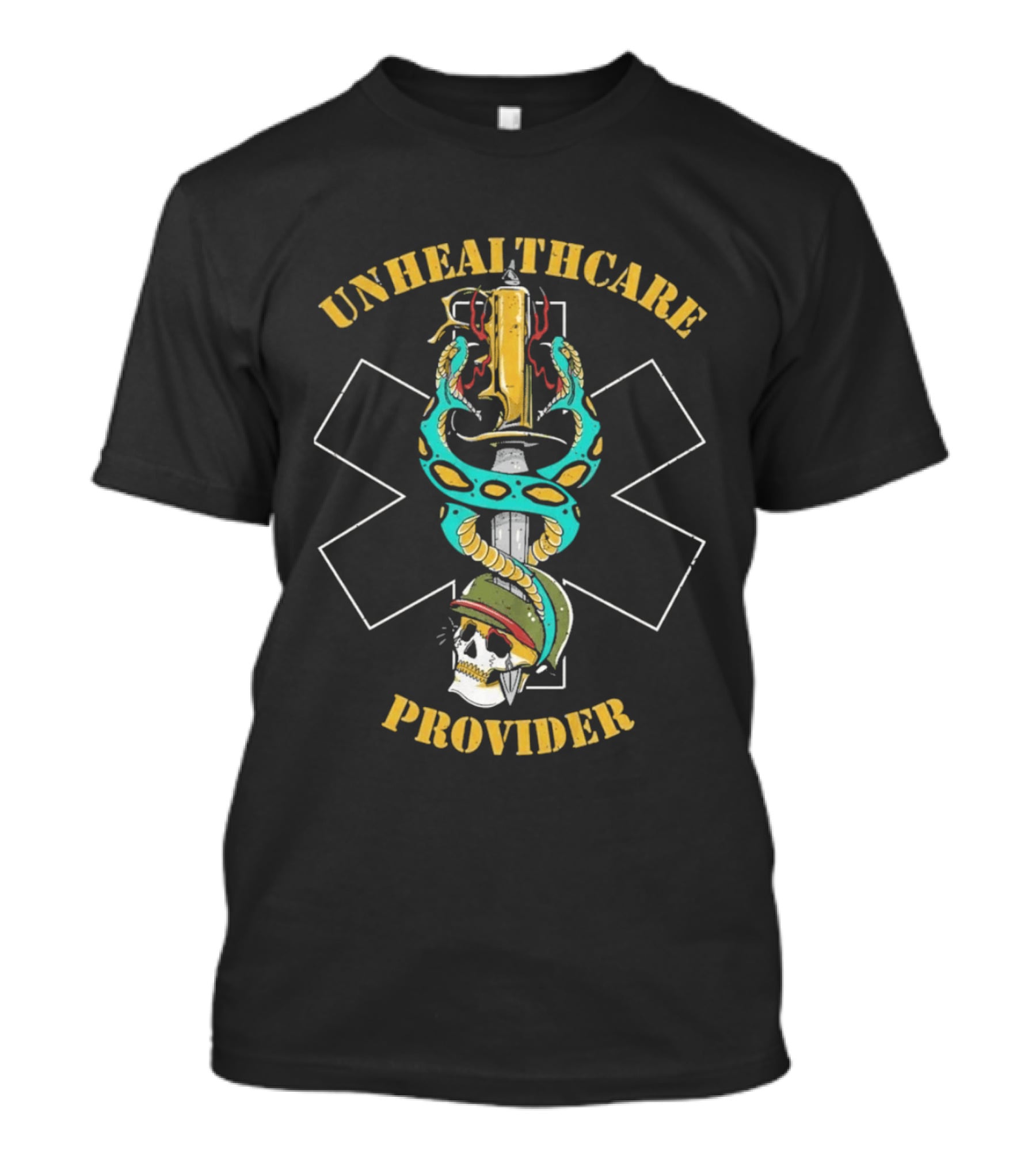 Unhealthcare Provider Snake Skull T-Shirt