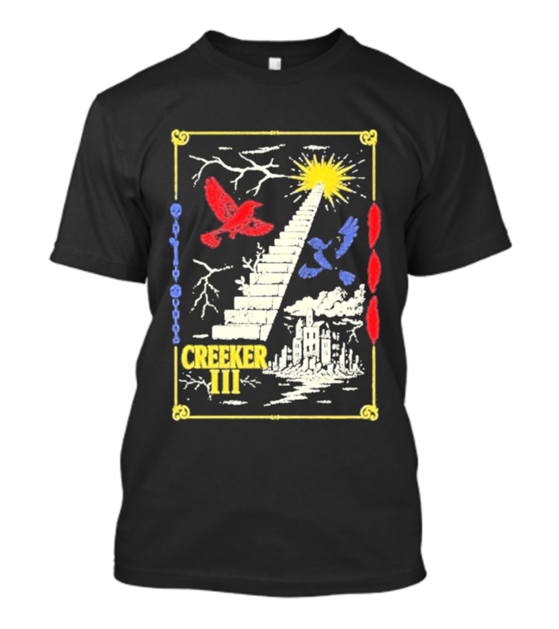 Creeker III Stairway To Sun With Red Bird And Blue Bird T-Shirt