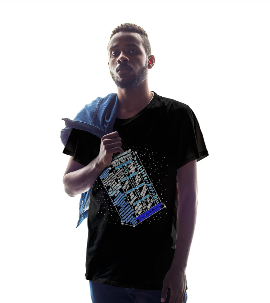 Wibbly Wobbly Timey Wimey The Doctor's Lexicon Blue Box The Reel Rejects T-Shirt