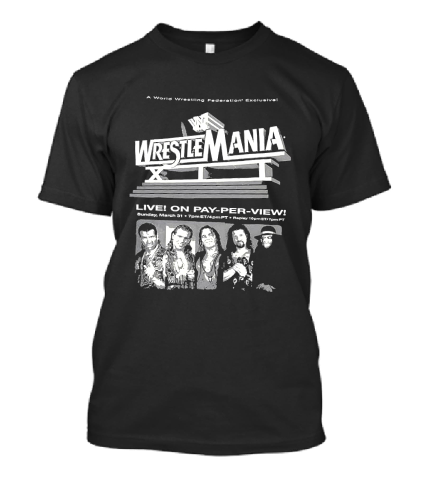 WrestleMania XII World Wrestling Federation Live On Pay Per View March 31 1996 Anaheim T-Shirt