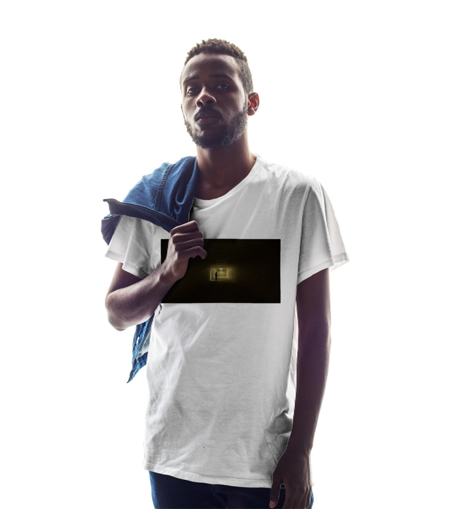 Backrooms Dark Hallway Figure Eerie Aesthetic T-Shirt