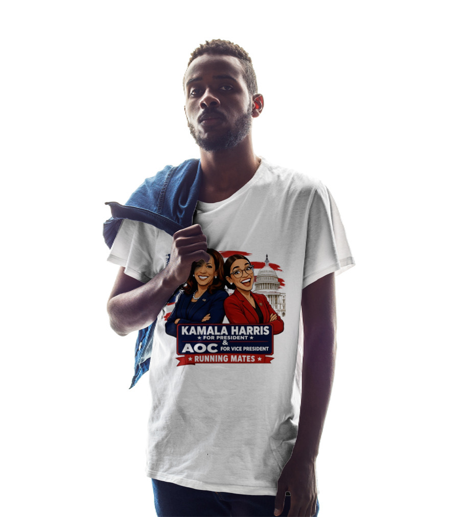 Kamala Harris For President AOC Vice President Running Mates Capitol T-Shirt
