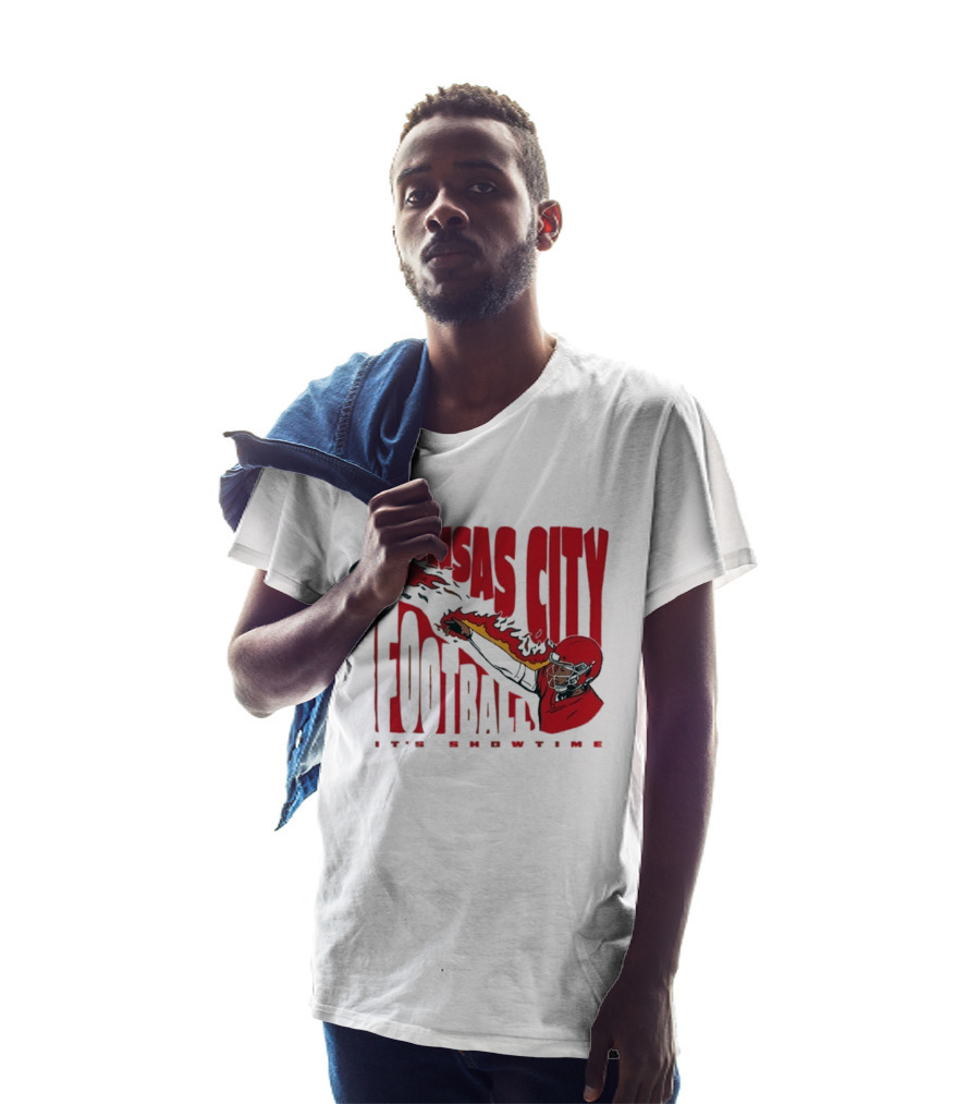 Kansas City Football It's Showtime Quarterback Fireball Pass T-Shirt