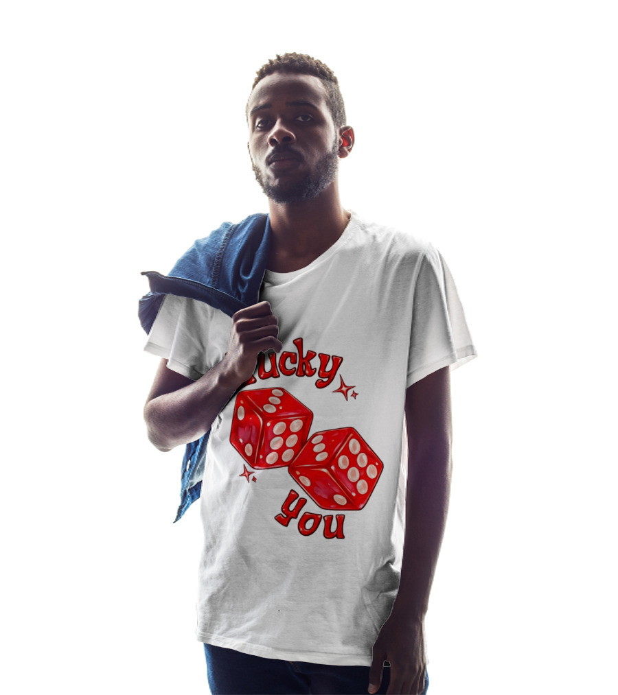 Lucky You Red Dice Gambling Casino Luck T-Shirt