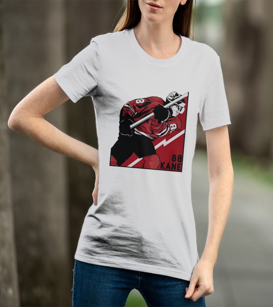 Patrick Kane 88 Chicago Blackhawks Comic Style Hockey Player T-Shirt