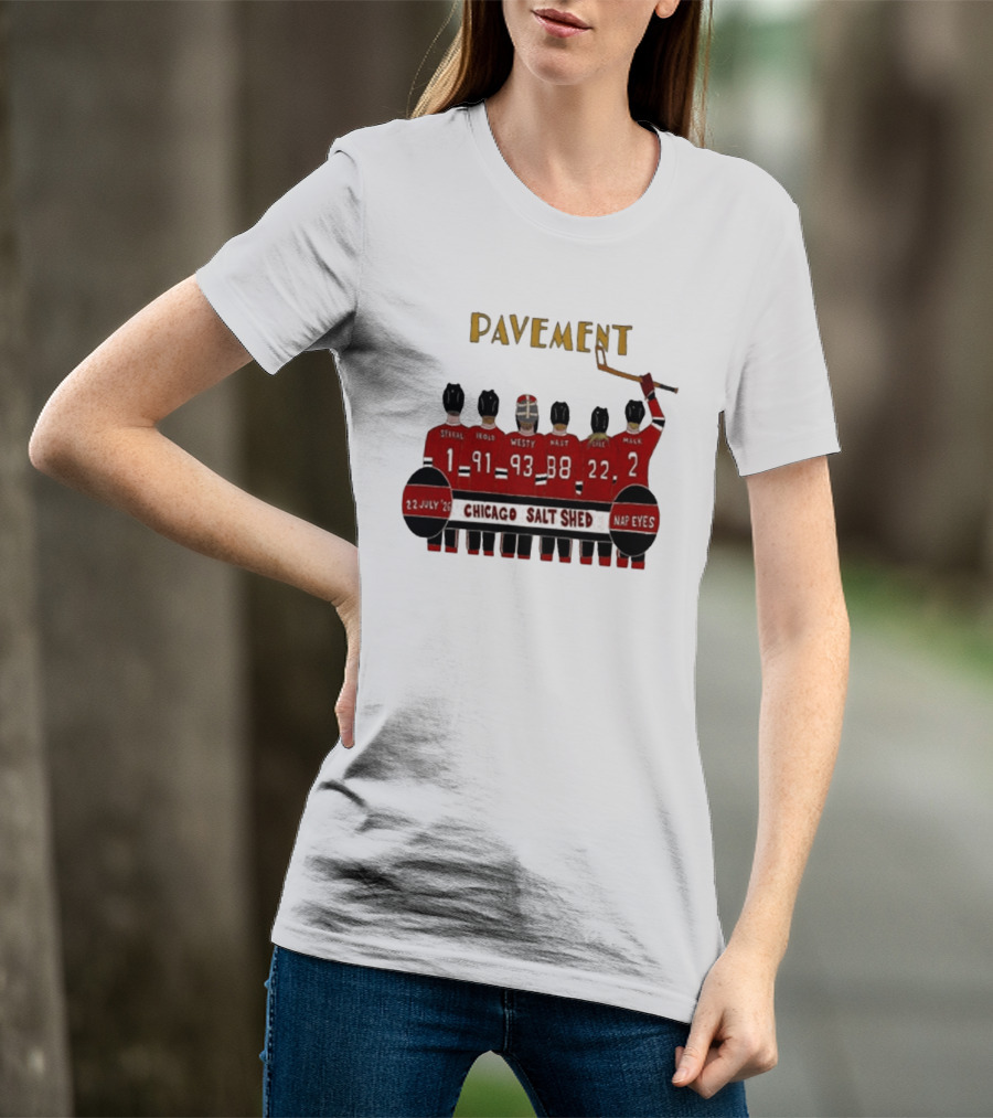 Pavement Chicago Salt Shed July 22 2026 Hockey Theme Nap Eyes Event T-Shirt
