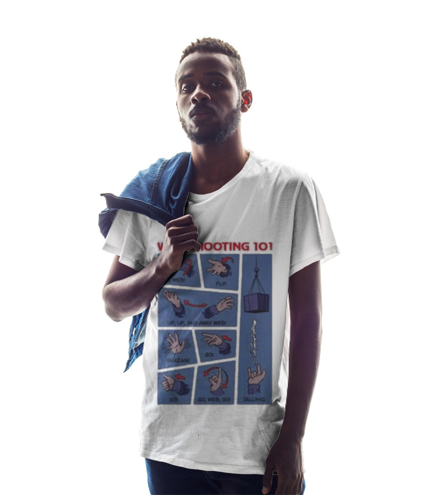 Web Shooting 101 Go Web Fly Up Up And Away Shazam Go Tallyho T-Shirt