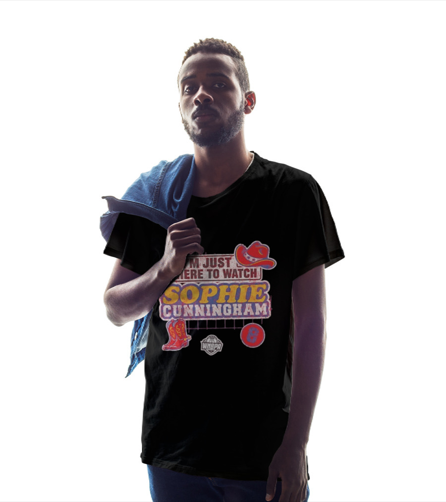 I'm Just Here To Sophie Cunningham WNBA Cowboys Hat Boots Star 8 T-Shirt