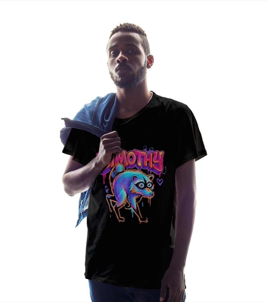 Jimothy Colorful Graffiti Raccoon T-Shirt