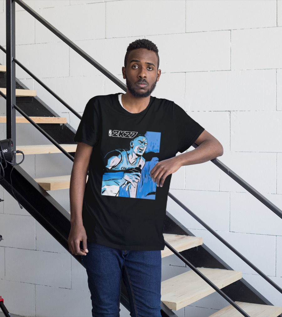 Victor Wembanyama NBA 2K27 Basketball Game Cover T-Shirt