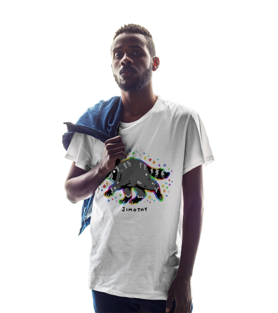 Jimothy Raccoon Trash Panda Colorful Rainbow T-Shirt