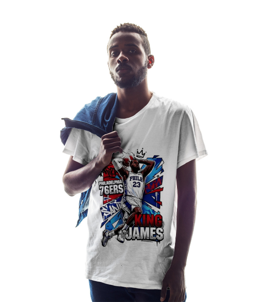 Philadelphia 76ers King James LeBron 2026 NBA Basketball T-Shirt
