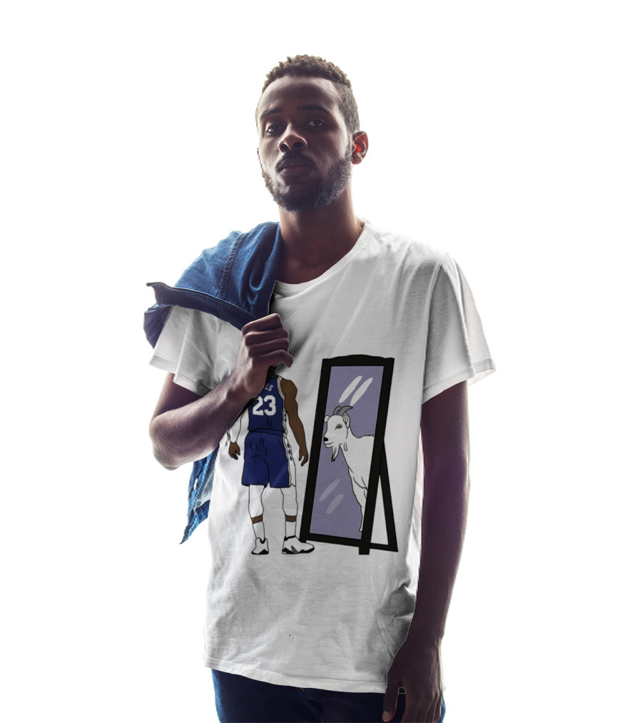 LeBron James Mirror 23 GOAT Reflection Philadelphia 76ers T-Shirt