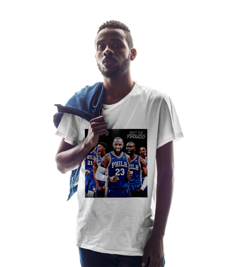 Lebron James 23 Philadelphia 76ers Trust The Process NBA 2026 T-Shirt