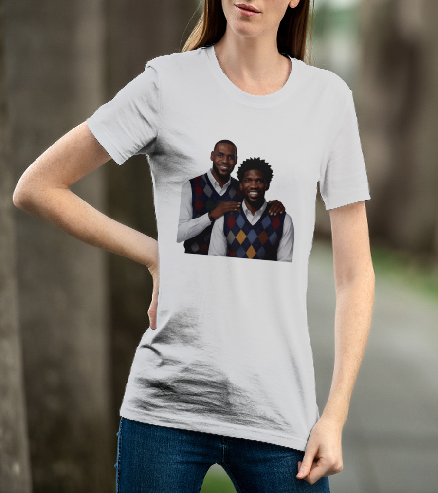 Lebron James Joel Embiid Philadelphia 76ers Step Brothers Crossover NBA Comedy T-Shirt